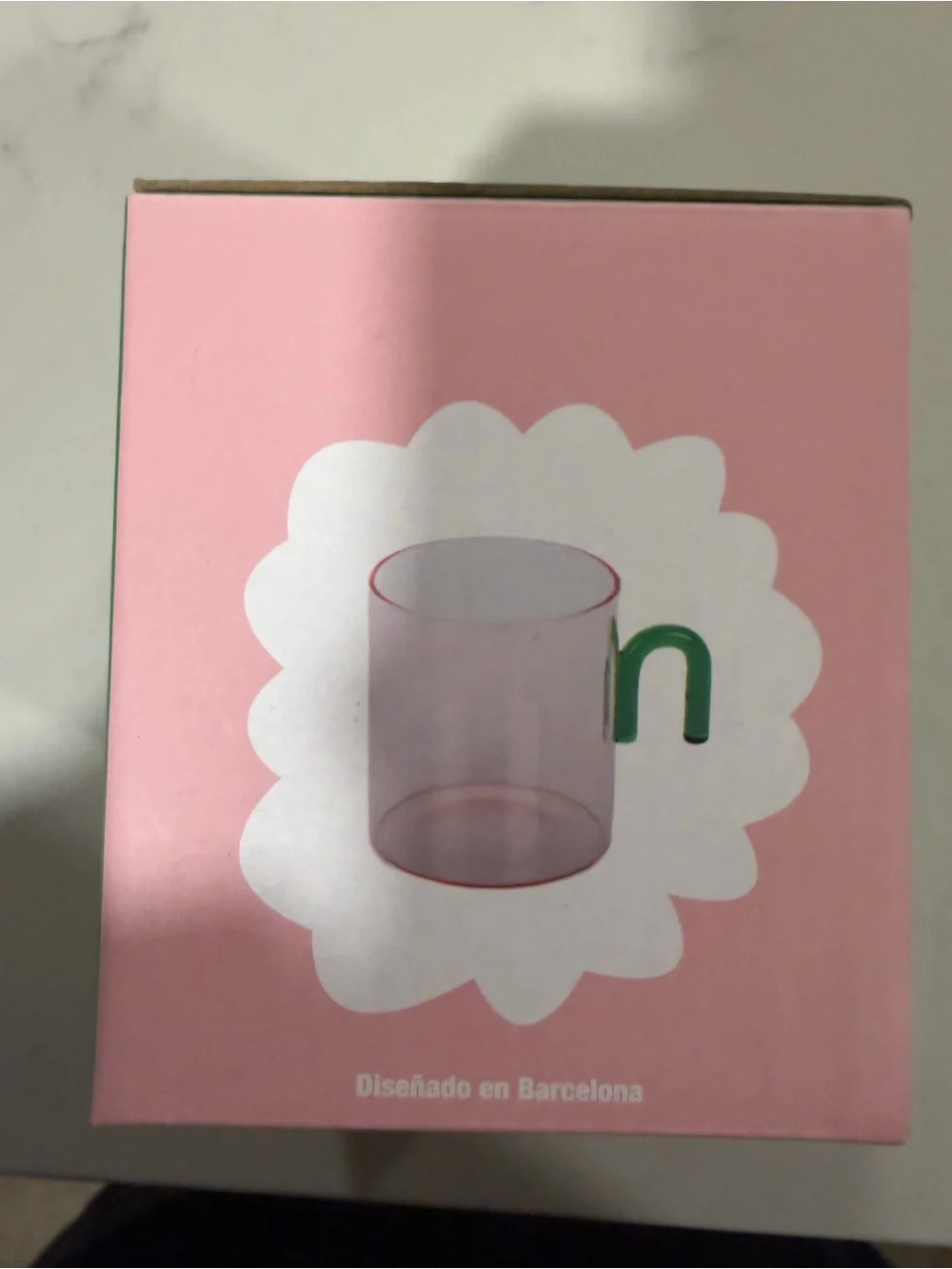 NWT Pink Arch Glass Mug